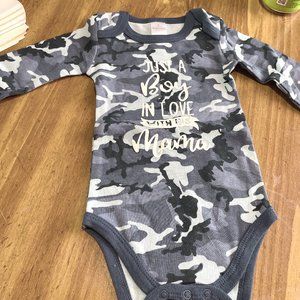 onesie size 0-3 blue  for a boy